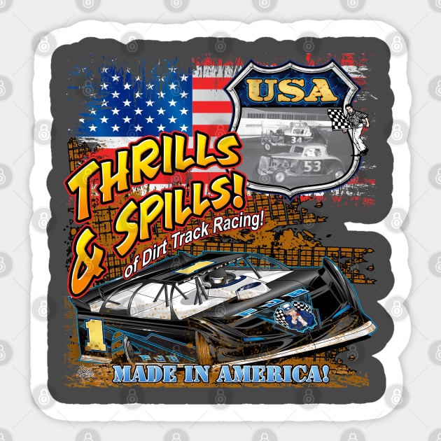 Dirt lt.model racing made in America Sticker by Artslave Custom Car Art
